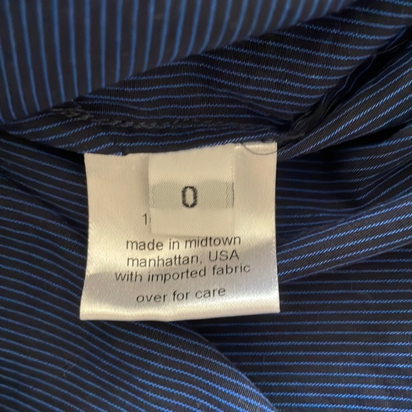 Rachel Comey dark blue pinstripe blouse top, size 0 - Picture 8 of 9